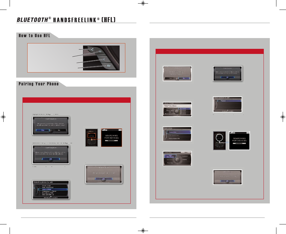 P. 22, Hfl), Handsfreelink | Bluetooth | Acura 2013 TL - Technology Reference Guide (Tech) User Manual | Page 13 / 18