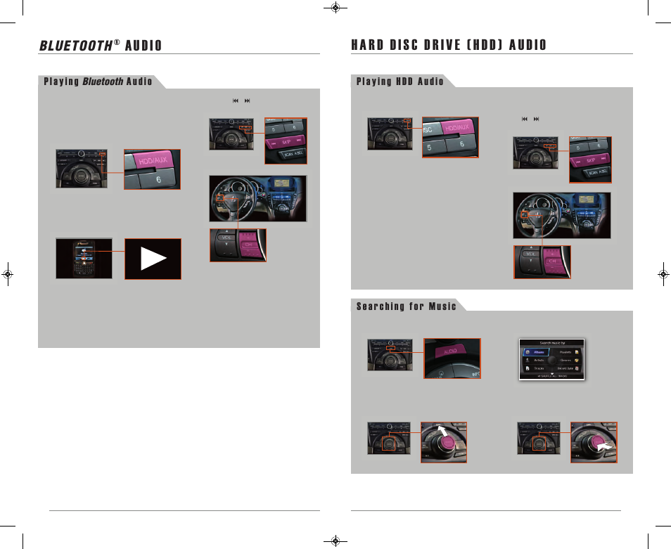 Au d i o, Bluetooth | Acura 2013 TL - Technology Reference Guide (Tech) User Manual | Page 15 / 18