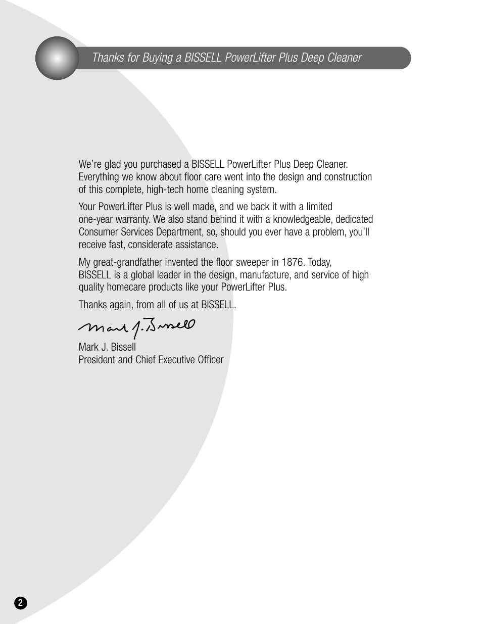 Bissell 1620 User Manual | Page 2 / 20