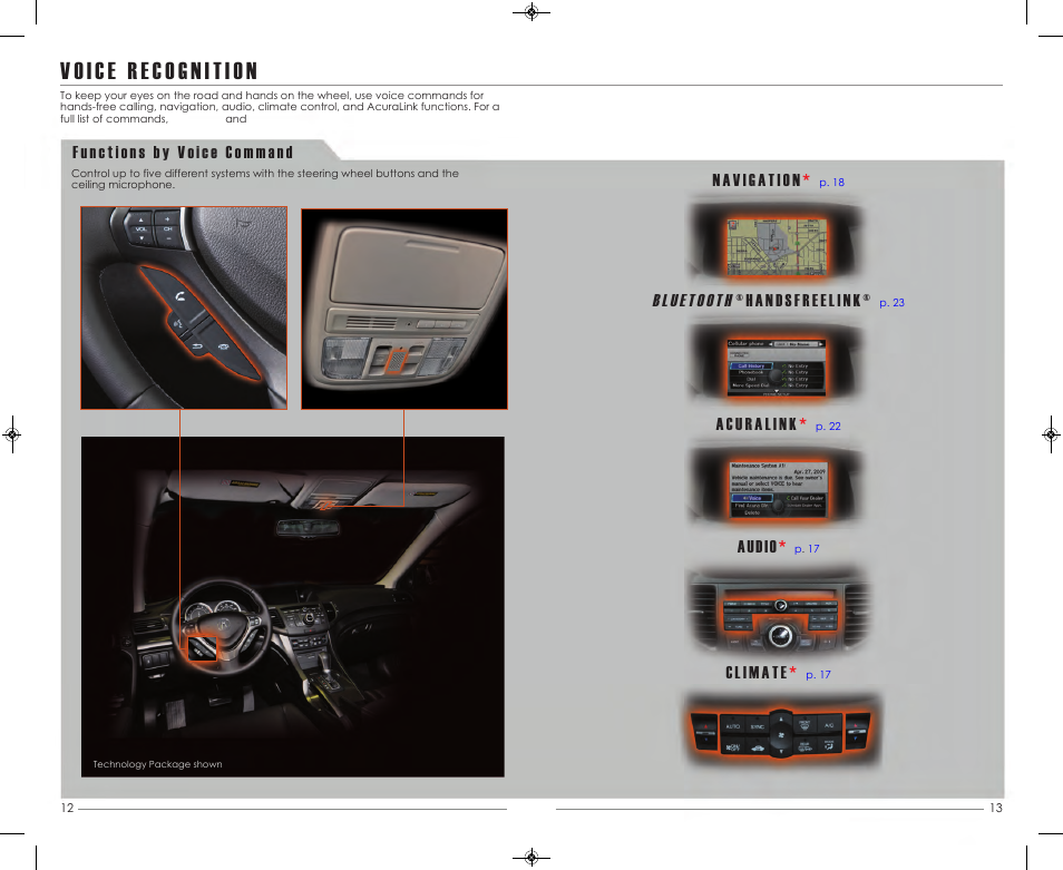 P. 12, Audio | Acura 2013 TSX - Advanced Technology Guide User Manual | Page 8 / 20