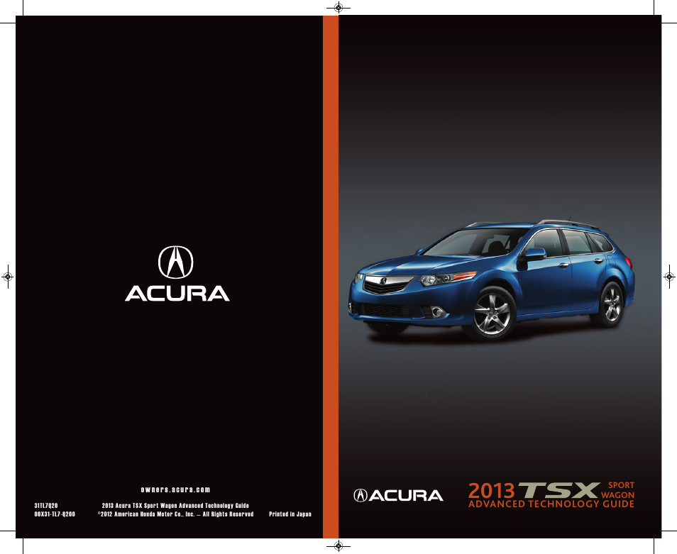 Acura 2013 TSX Sport Wagon - Advanced Technology Guide User Manual | 20 pages