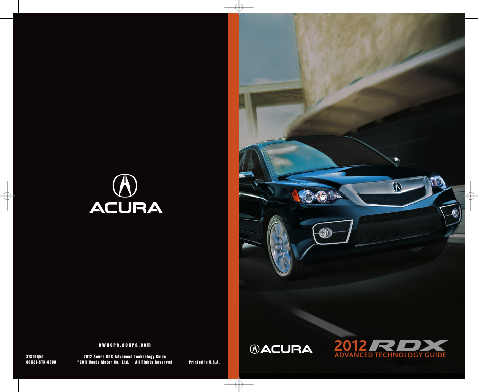 Acura 2012 RDX - Advanced Technology Guide User Manual | 17 pages