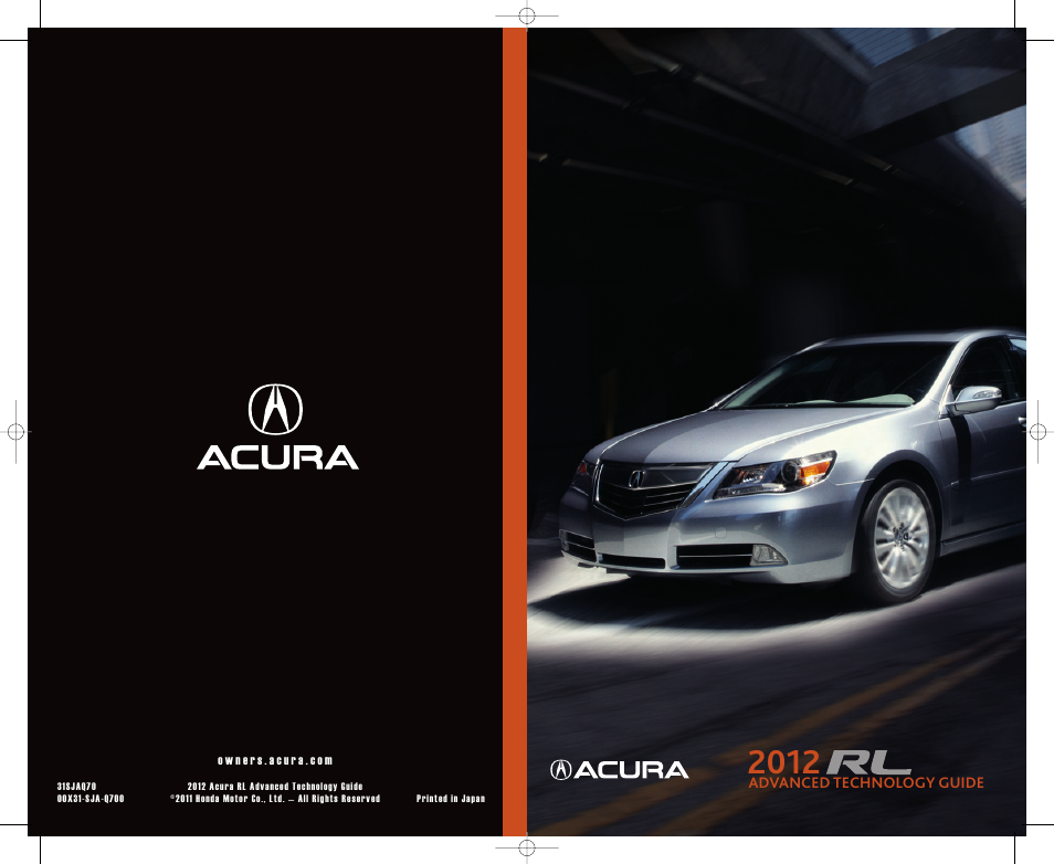Acura 2012 RL - Advanced Technology Guide User Manual | 19 pages