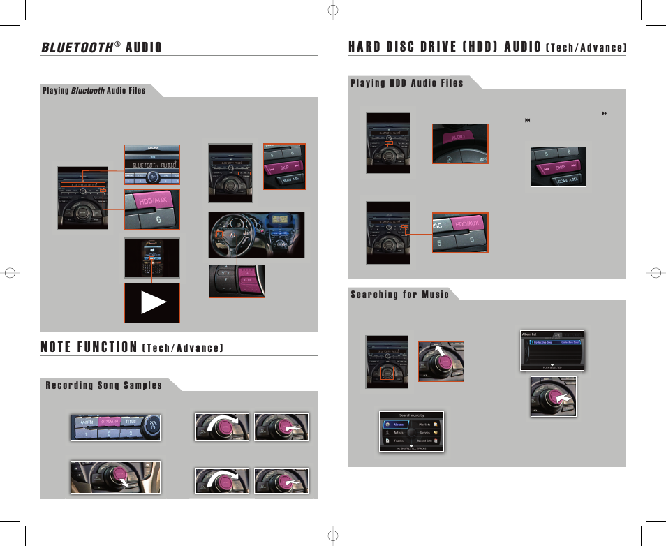 P. 30, Au d i o, Bluetooth | Acura 2012 TL - Advanced Technology Guide User Manual | Page 17 / 20