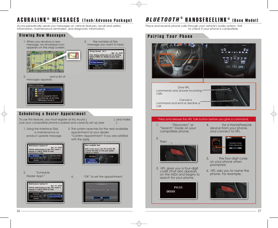 H ands fr e e link | Acura 2011 ZDX - Advanced Technology Guide User Manual | Page 15 / 23