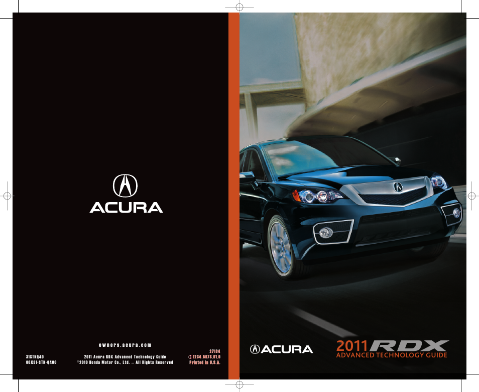 Acura 2011 RDX - Advanced Technology Guide User Manual | 16 pages