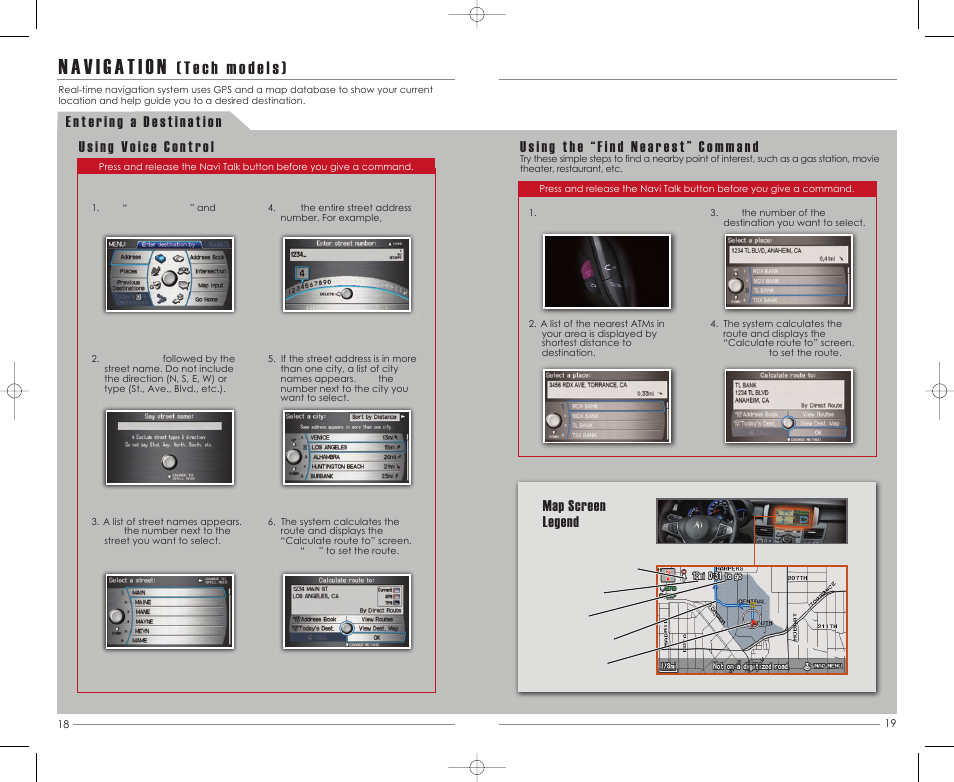 Map screen legend | Acura 2011 RDX - Advanced Technology Guide User Manual | Page 11 / 16