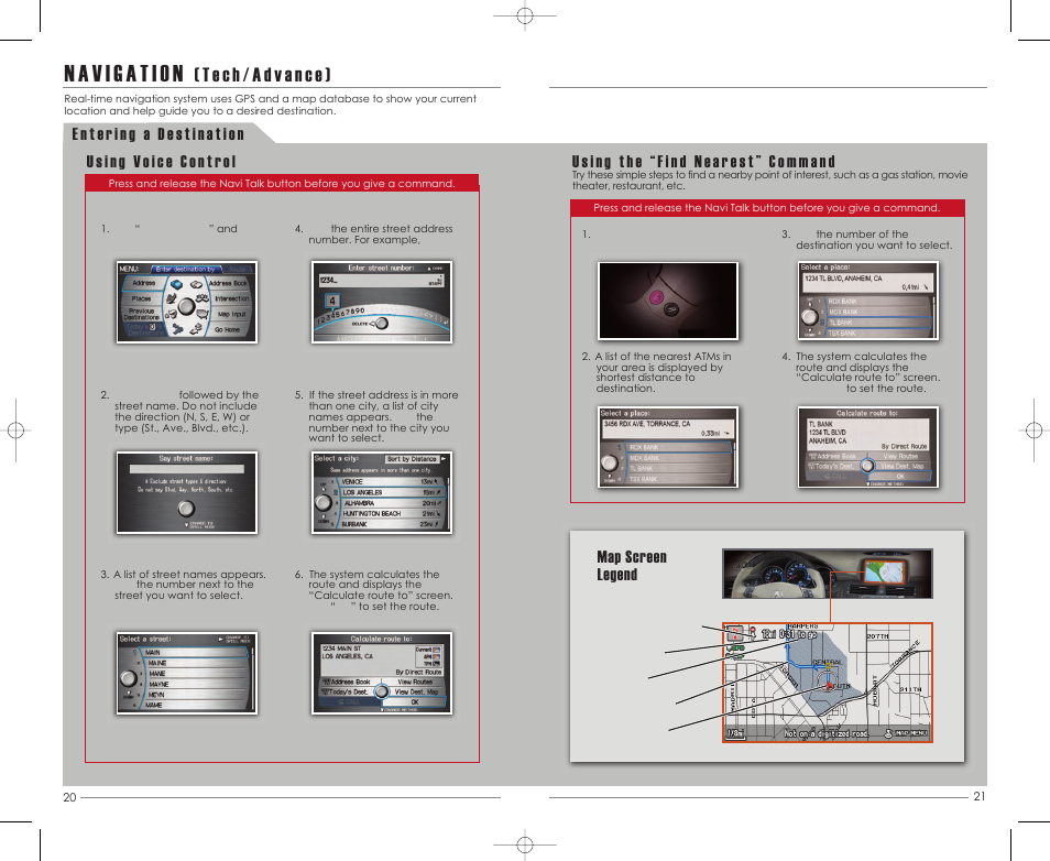 Map screen legend | Acura 2011 RL - Advanced Technology Guide User Manual | Page 12 / 19
