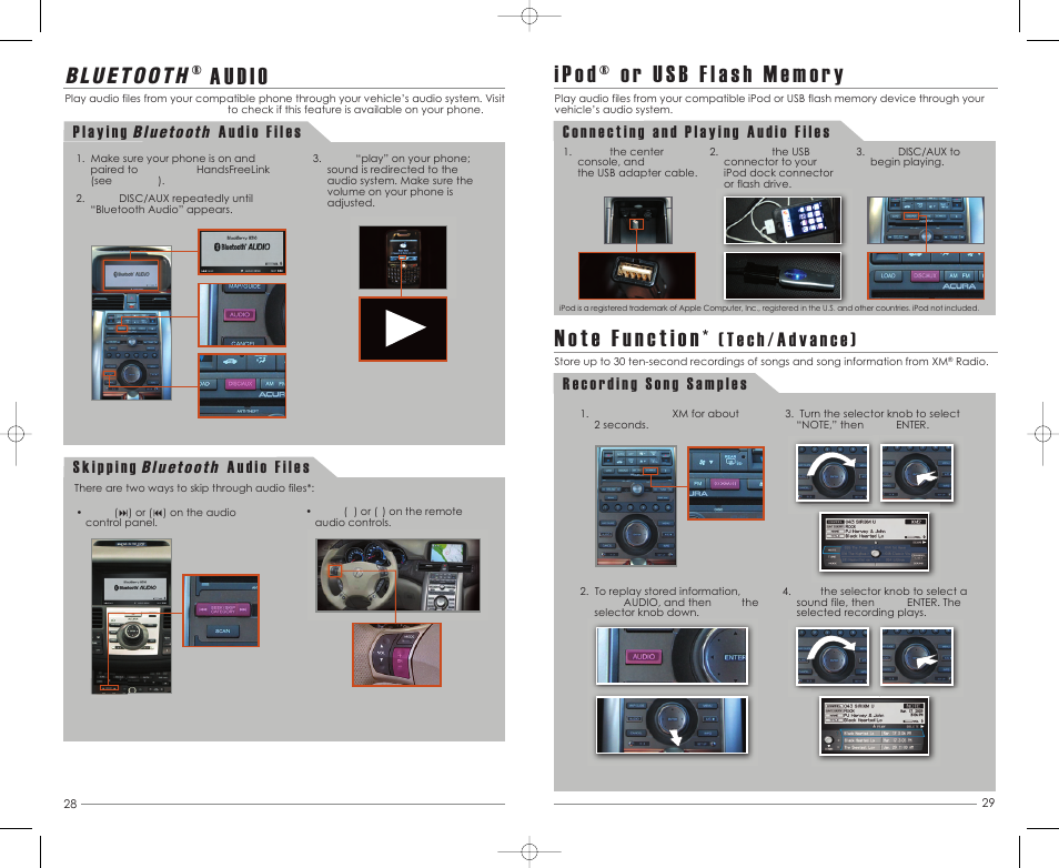 Au d io | Acura 2011 RL - Advanced Technology Guide User Manual | Page 16 / 19