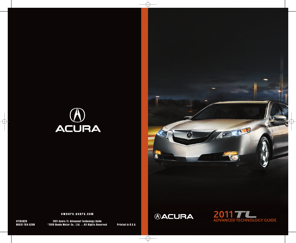Acura 2011 TL - Advanced Technology Guide User Manual | 19 pages