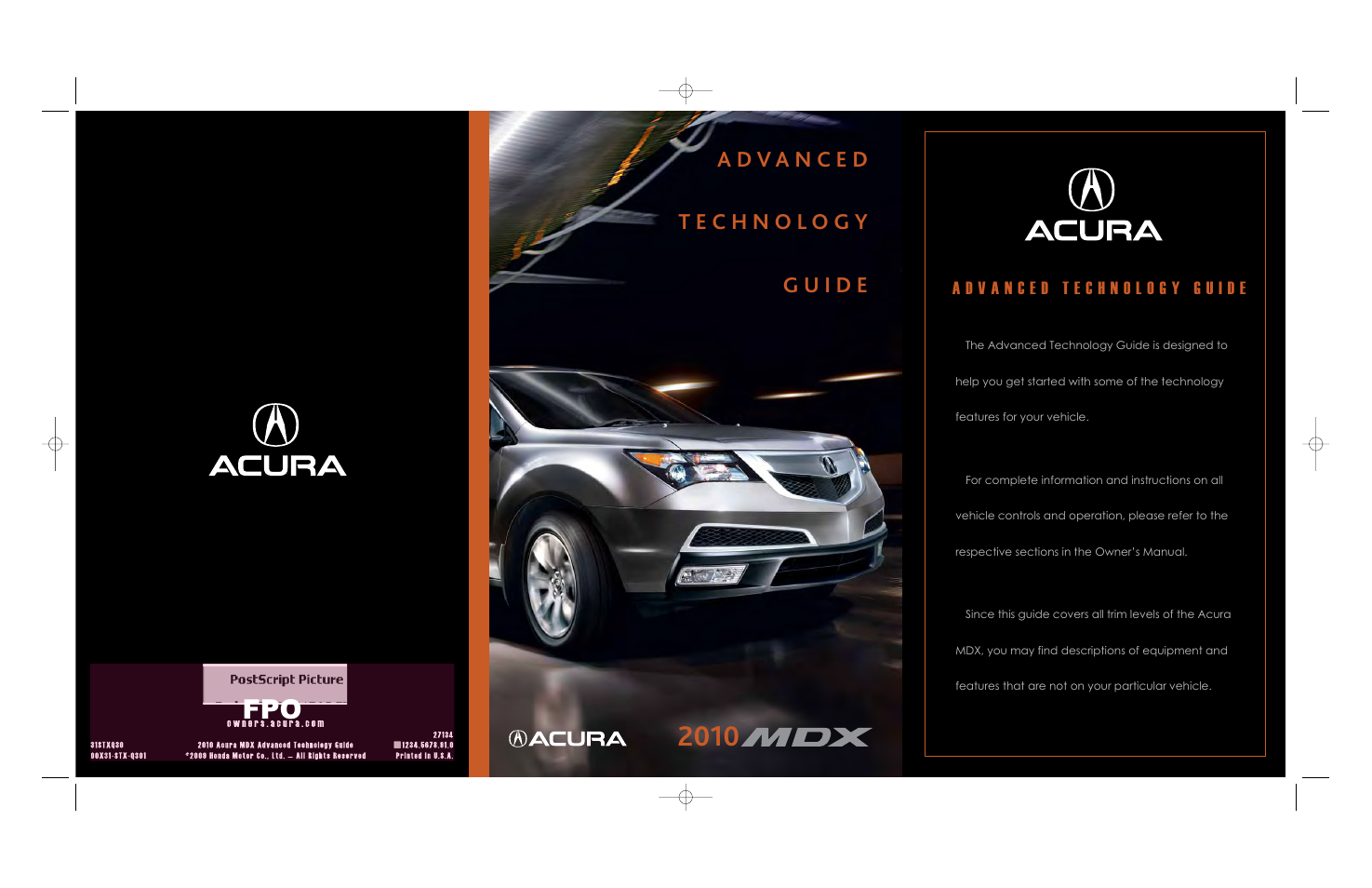 Acura 2010 MDX - Advanced Technology Guide User Manual | 22 pages