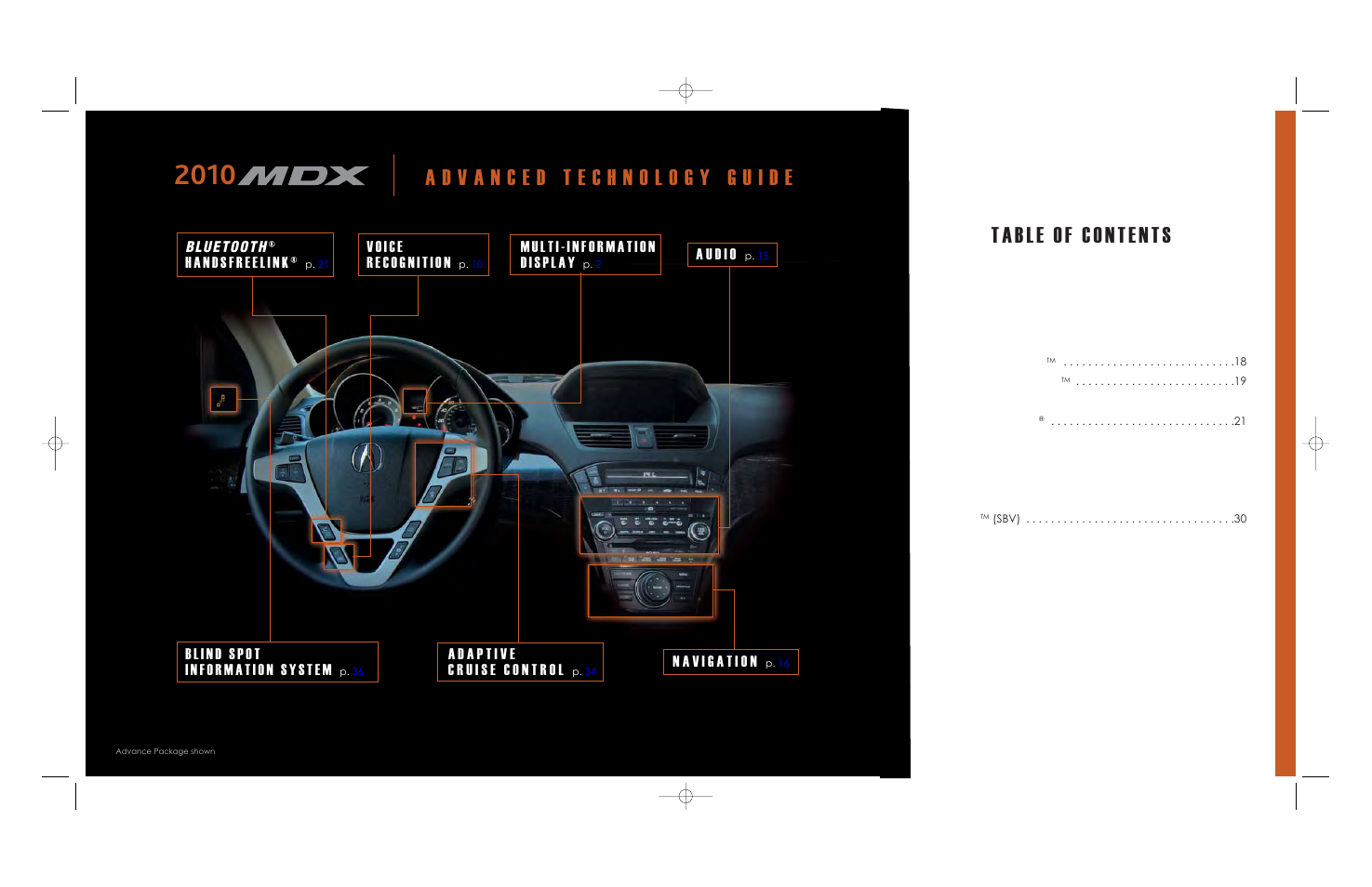 Bluetooth | Acura 2010 MDX - Advanced Technology Guide User Manual | Page 2 / 22