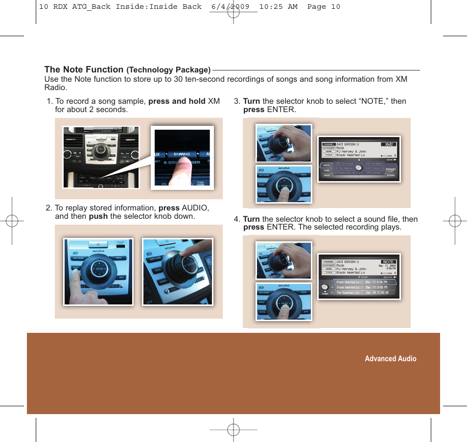 2010 rdx | Acura 2010 RDX - Advanced Technology Guide User Manual | Page 21 / 22