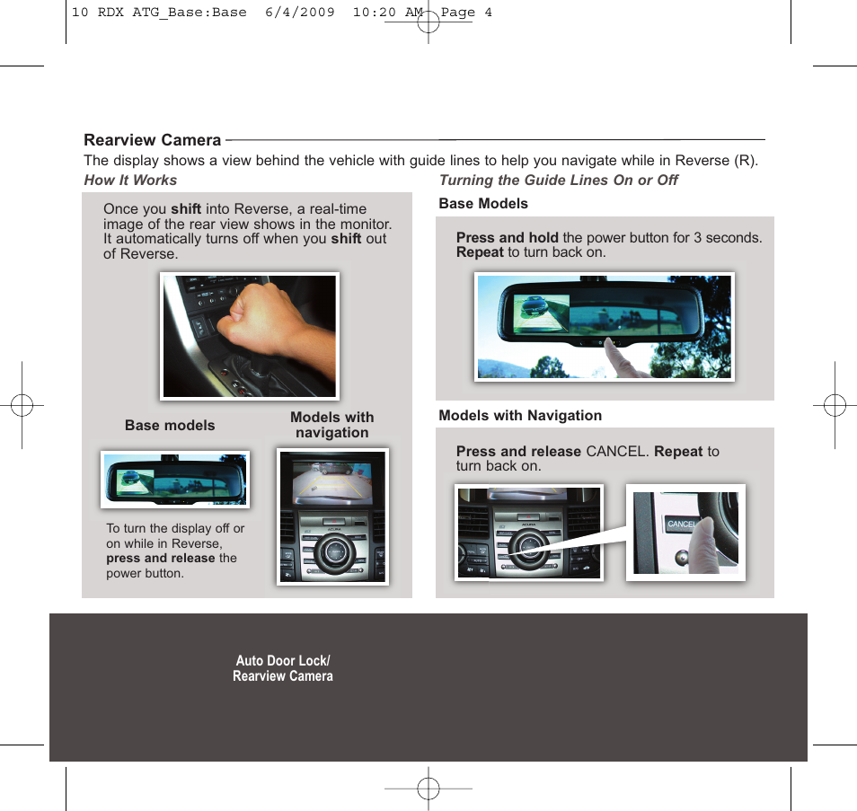 2010 rdx | Acura 2010 RDX - Advanced Technology Guide User Manual | Page 5 / 22