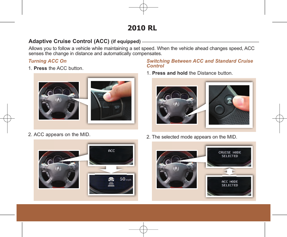 2010 rl | Acura 2010 RL - Advanced Technology Guide User Manual | Page 17 / 26
