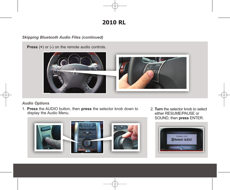 2010 rl | Acura 2010 RL - Advanced Technology Guide User Manual | Page 23 / 26