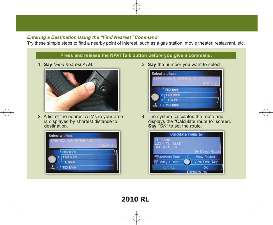 2010 rl | Acura 2010 RL - Advanced Technology Guide User Manual | Page 8 / 26