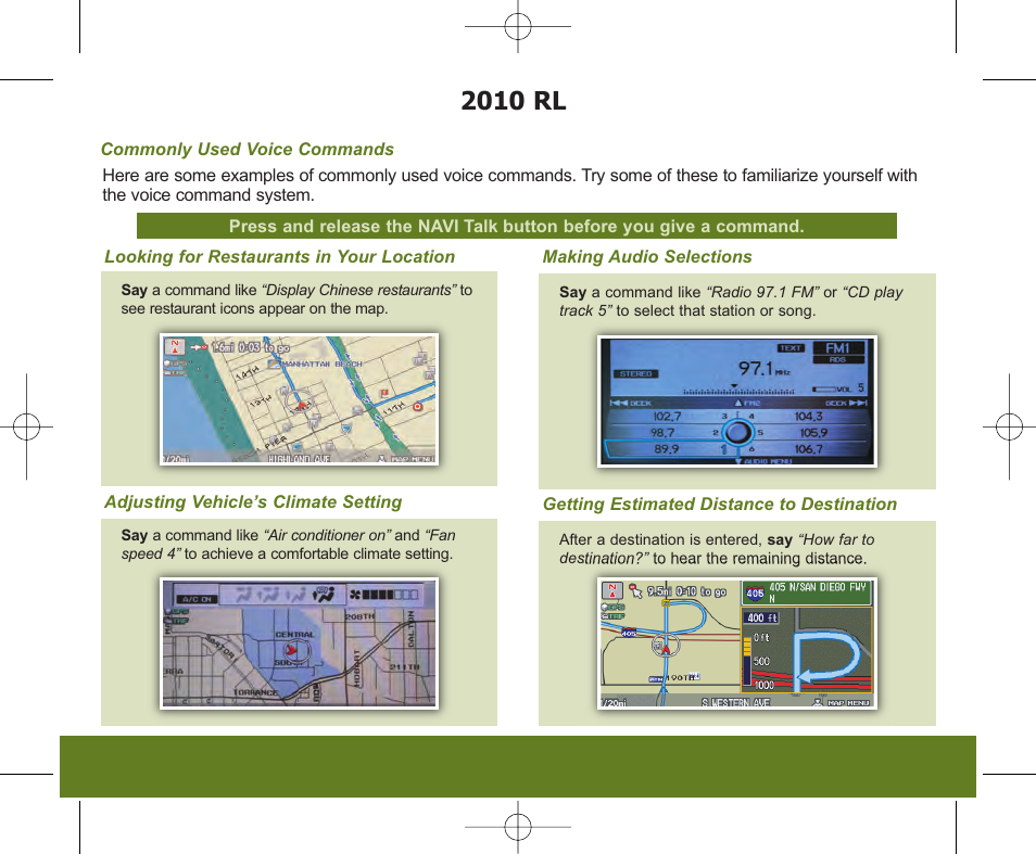 2010 rl | Acura 2010 RL - Advanced Technology Guide User Manual | Page 9 / 26