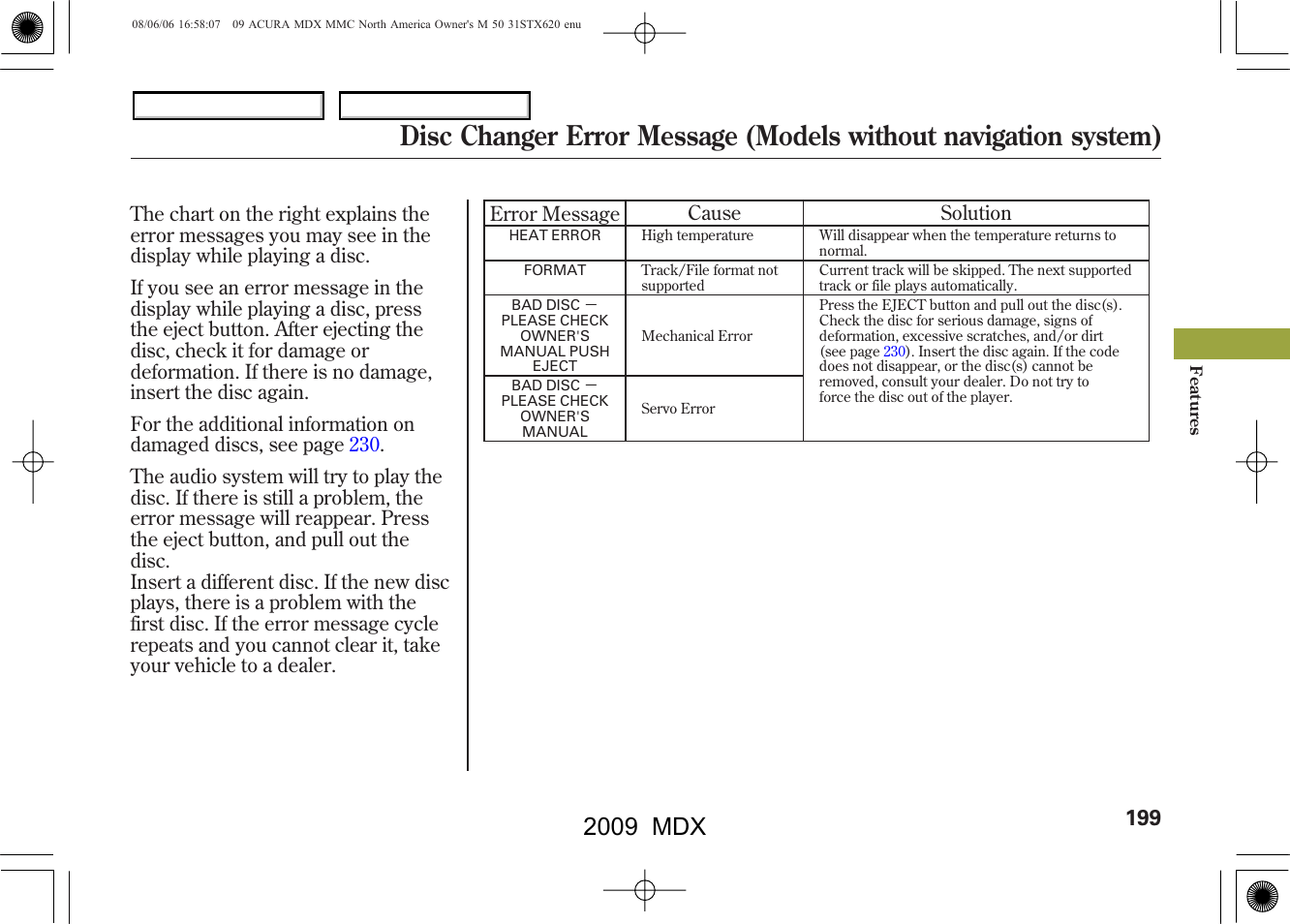 2009 mdx | Acura 2009 MDX - Owner's Manual User Manual | Page 203 / 489