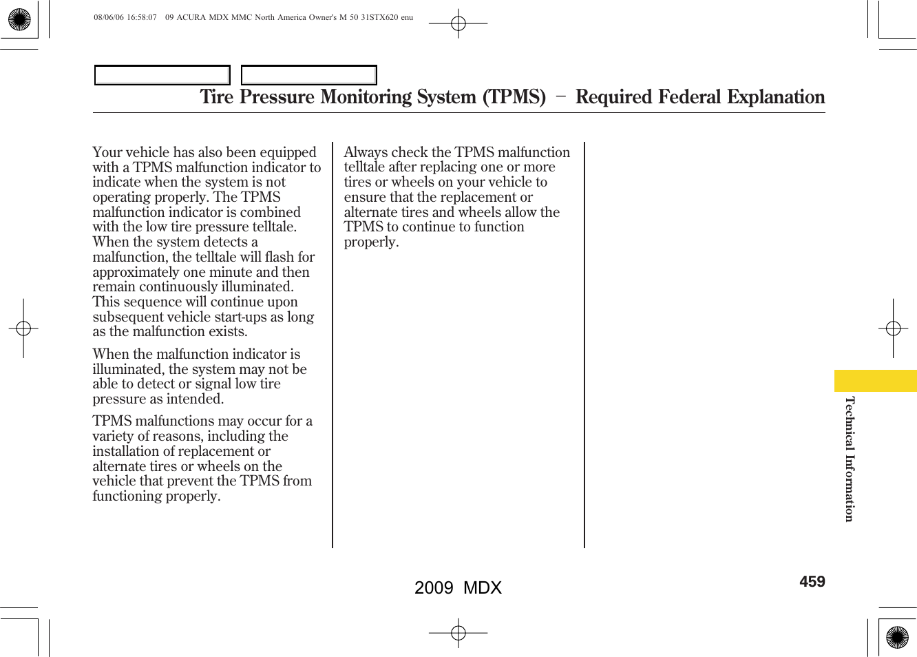 2009 mdx | Acura 2009 MDX - Owner's Manual User Manual | Page 463 / 489