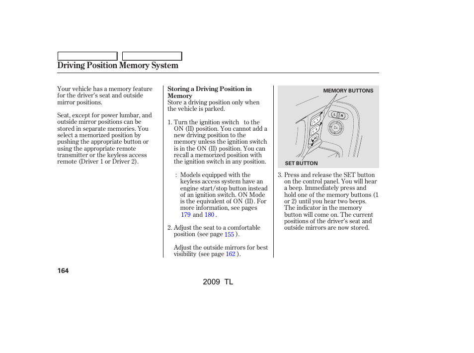 Acura 2009 TL - Owner's Manual User Manual | Page 167 / 648
