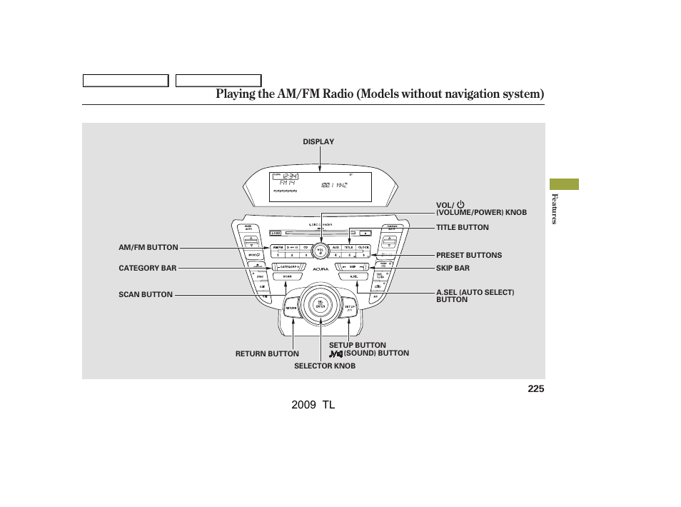 2009 tl | Acura 2009 TL - Owner's Manual User Manual | Page 228 / 648