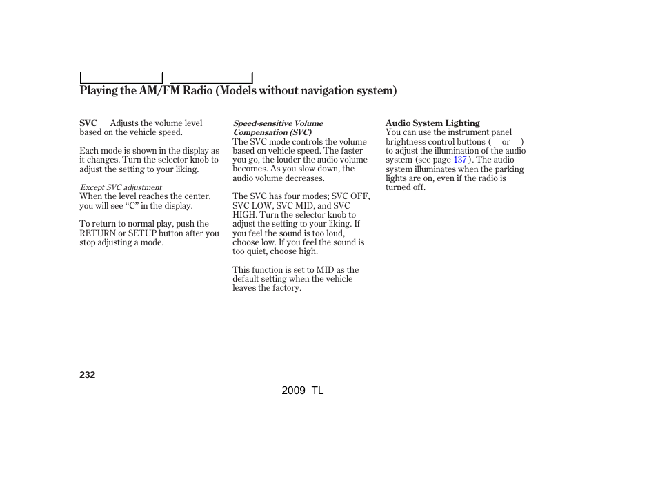 Acura 2009 TL - Owner's Manual User Manual | Page 235 / 648