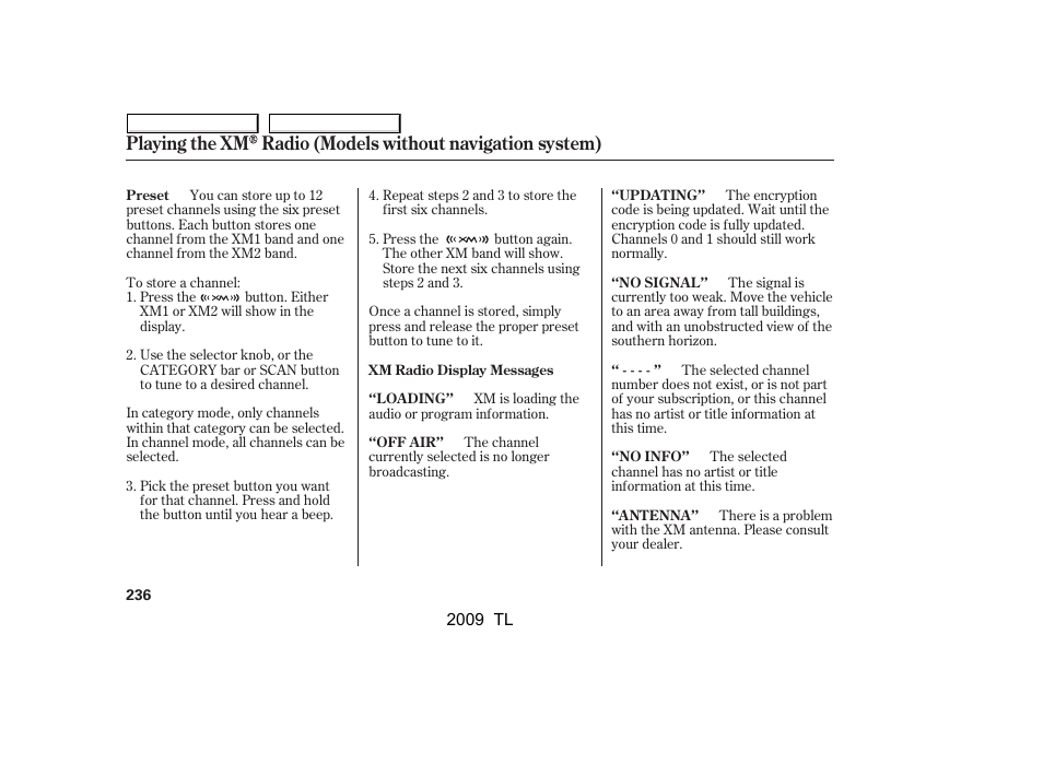 Acura 2009 TL - Owner's Manual User Manual | Page 239 / 648