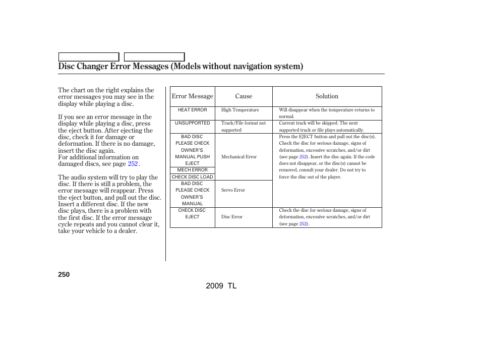 2009 tl | Acura 2009 TL - Owner's Manual User Manual | Page 253 / 648