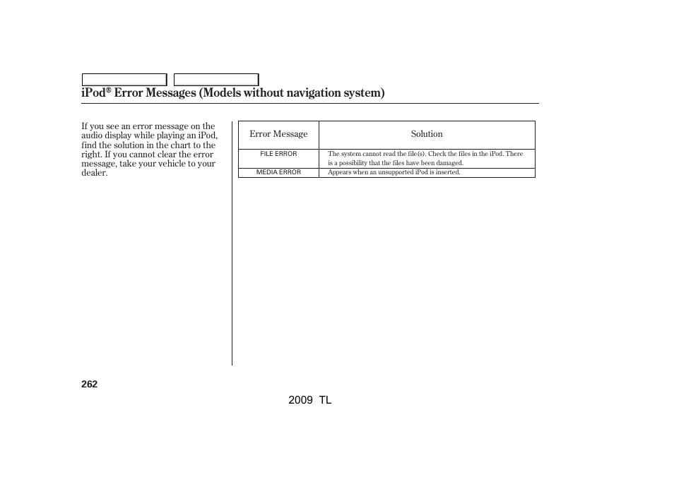 2009 tl | Acura 2009 TL - Owner's Manual User Manual | Page 265 / 648
