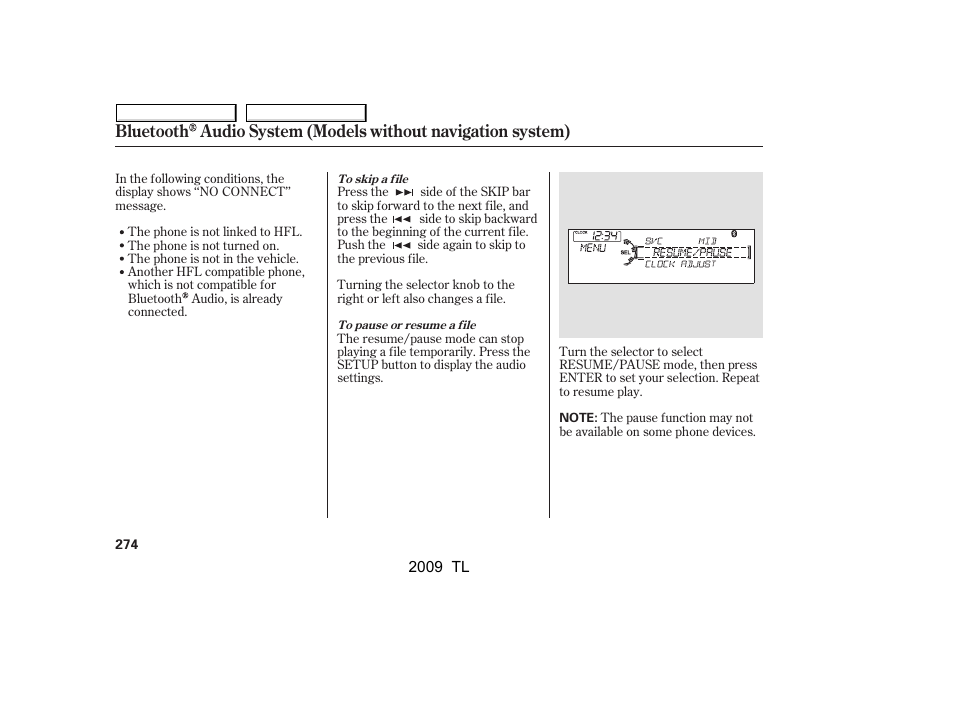 Acura 2009 TL - Owner's Manual User Manual | Page 277 / 648