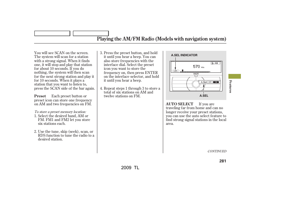 Acura 2009 TL - Owner's Manual User Manual | Page 284 / 648
