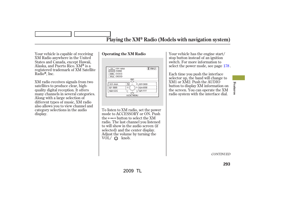 Acura 2009 TL - Owner's Manual User Manual | Page 296 / 648