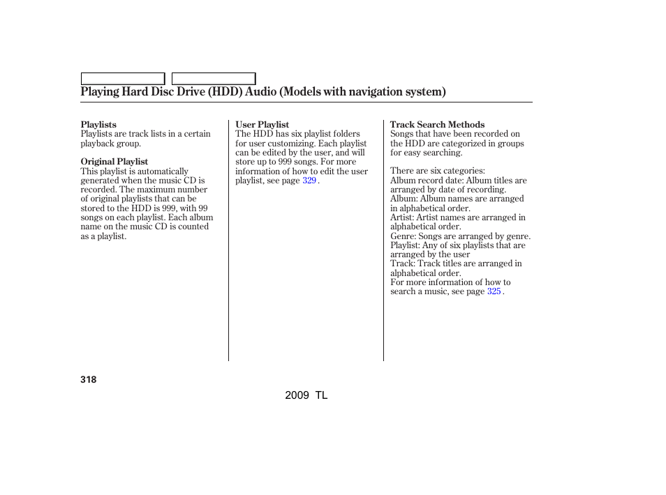 Acura 2009 TL - Owner's Manual User Manual | Page 321 / 648
