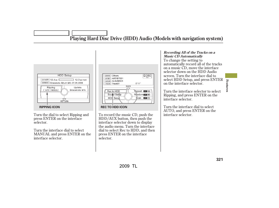 Acura 2009 TL - Owner's Manual User Manual | Page 324 / 648