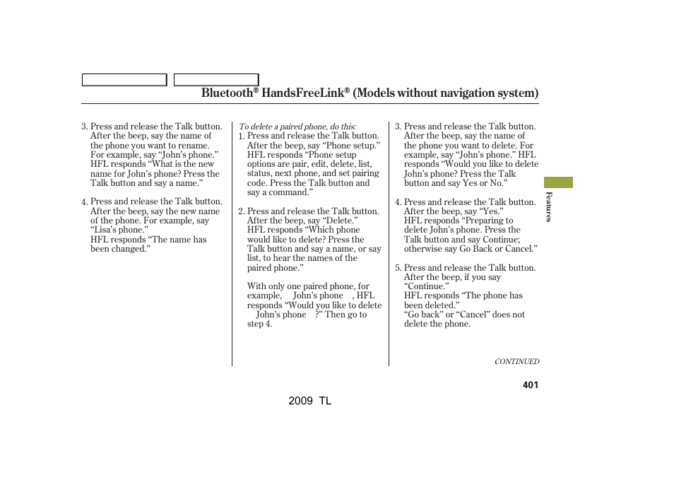 Acura 2009 TL - Owner's Manual User Manual | Page 404 / 648