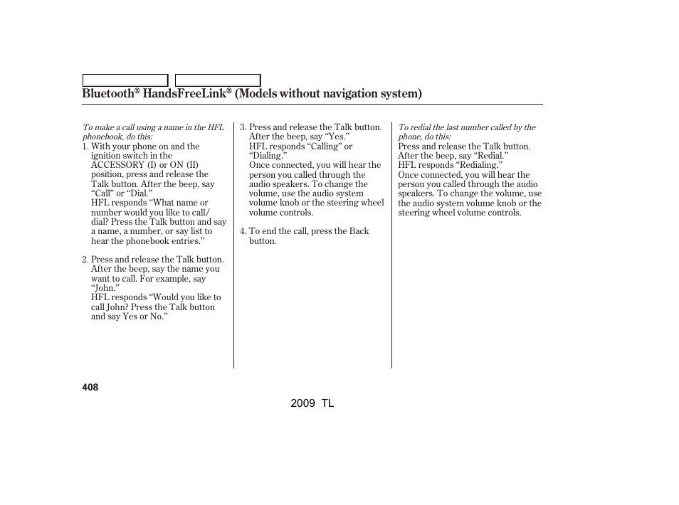 Acura 2009 TL - Owner's Manual User Manual | Page 411 / 648