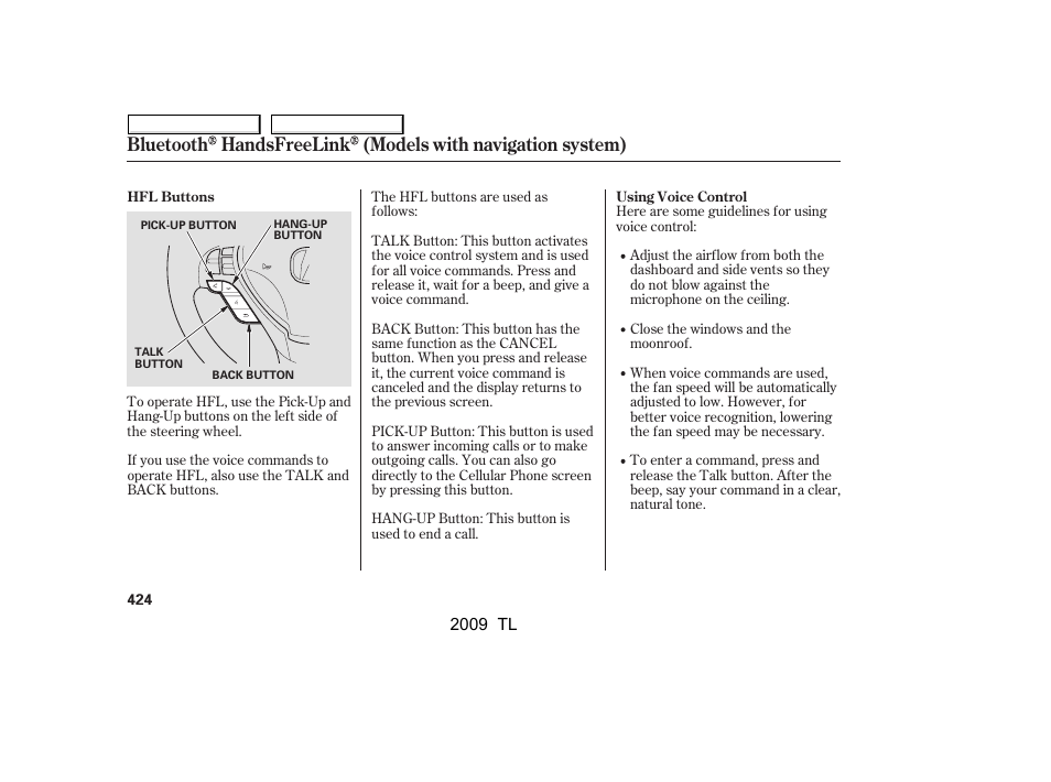 Acura 2009 TL - Owner's Manual User Manual | Page 427 / 648