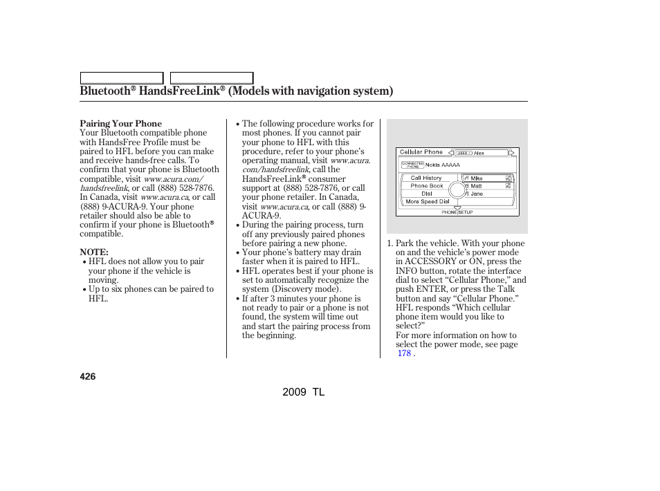 Acura 2009 TL - Owner's Manual User Manual | Page 429 / 648