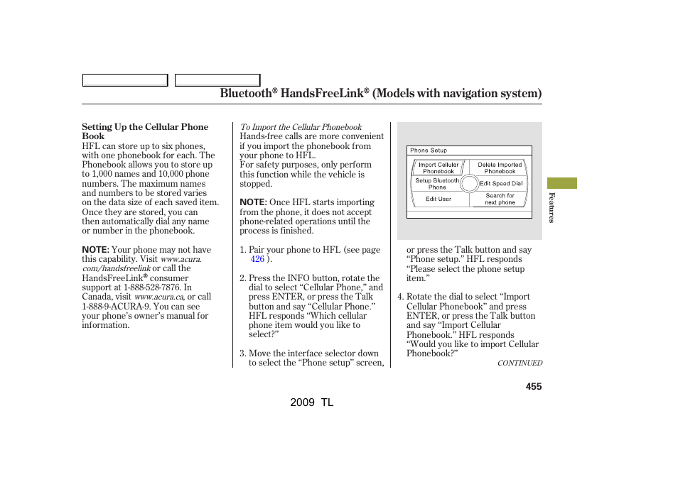 Acura 2009 TL - Owner's Manual User Manual | Page 458 / 648