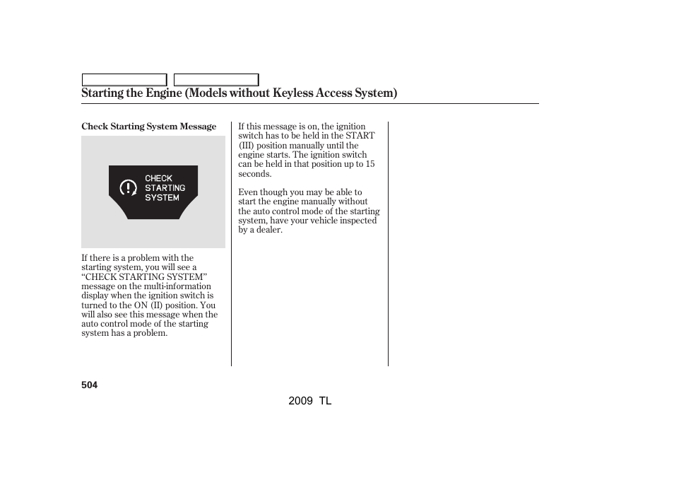Acura 2009 TL - Owner's Manual User Manual | Page 507 / 648