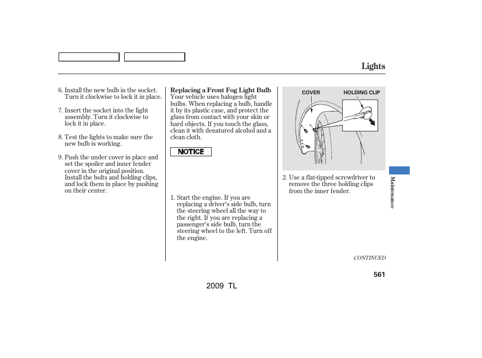 Lights | Acura 2009 TL - Owner's Manual User Manual | Page 564 / 648
