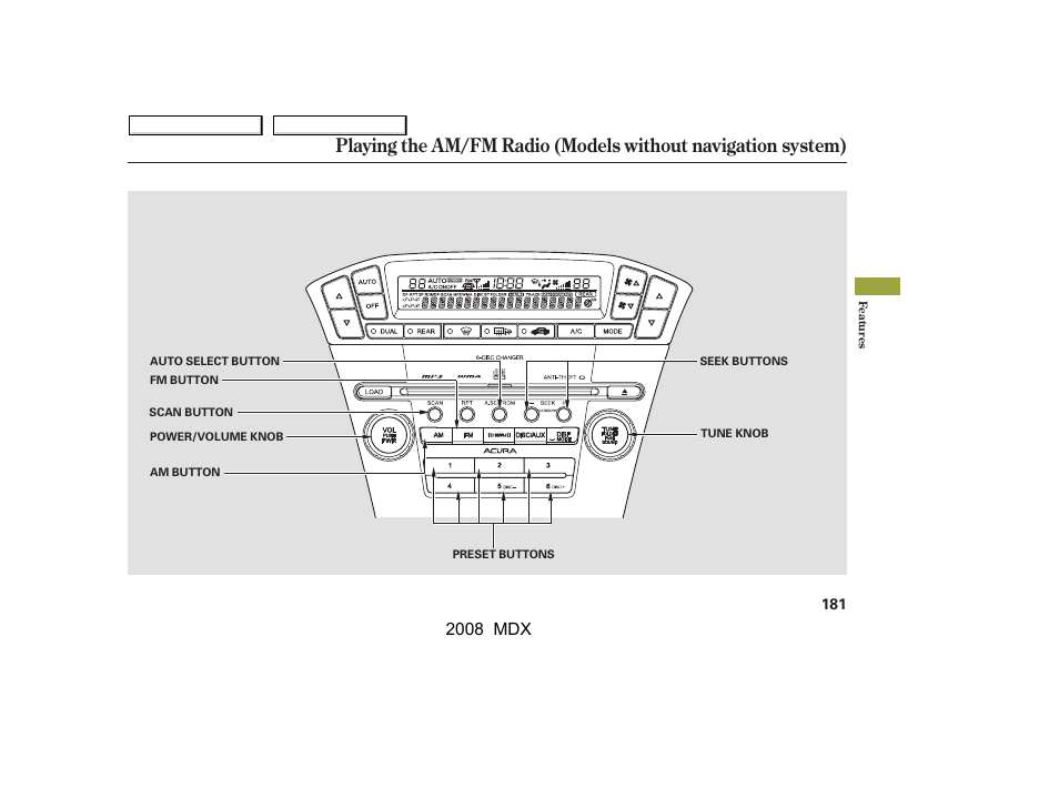 2008 mdx | Acura 2008 MDX - Owner's Manual User Manual | Page 185 / 489