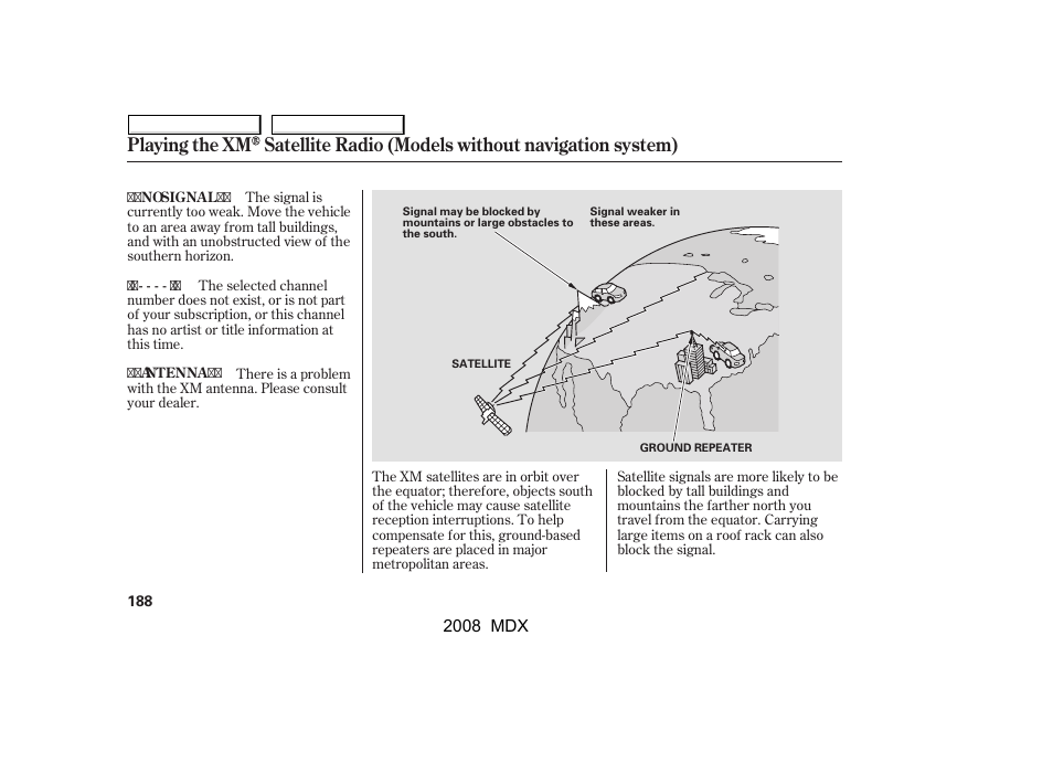 Acura 2008 MDX - Owner's Manual User Manual | Page 192 / 489