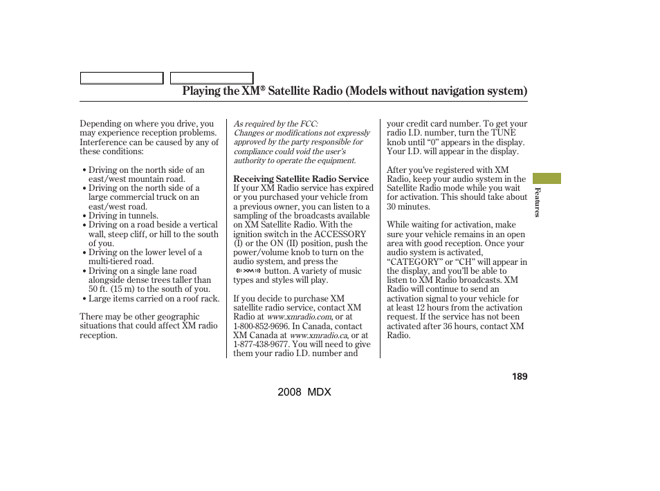 Acura 2008 MDX - Owner's Manual User Manual | Page 193 / 489