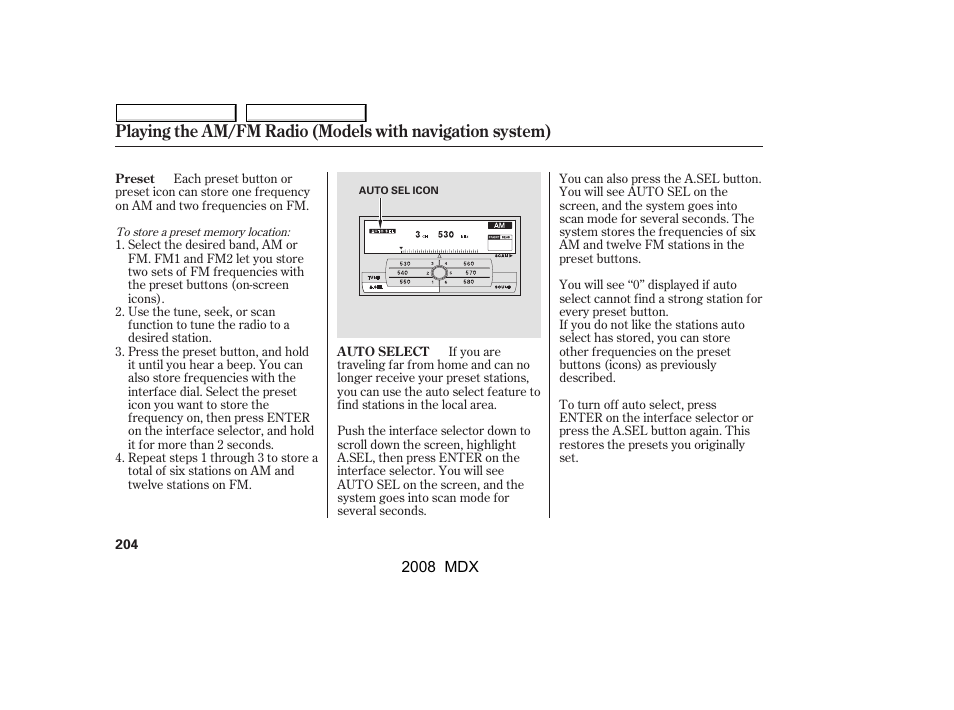 Acura 2008 MDX - Owner's Manual User Manual | Page 208 / 489