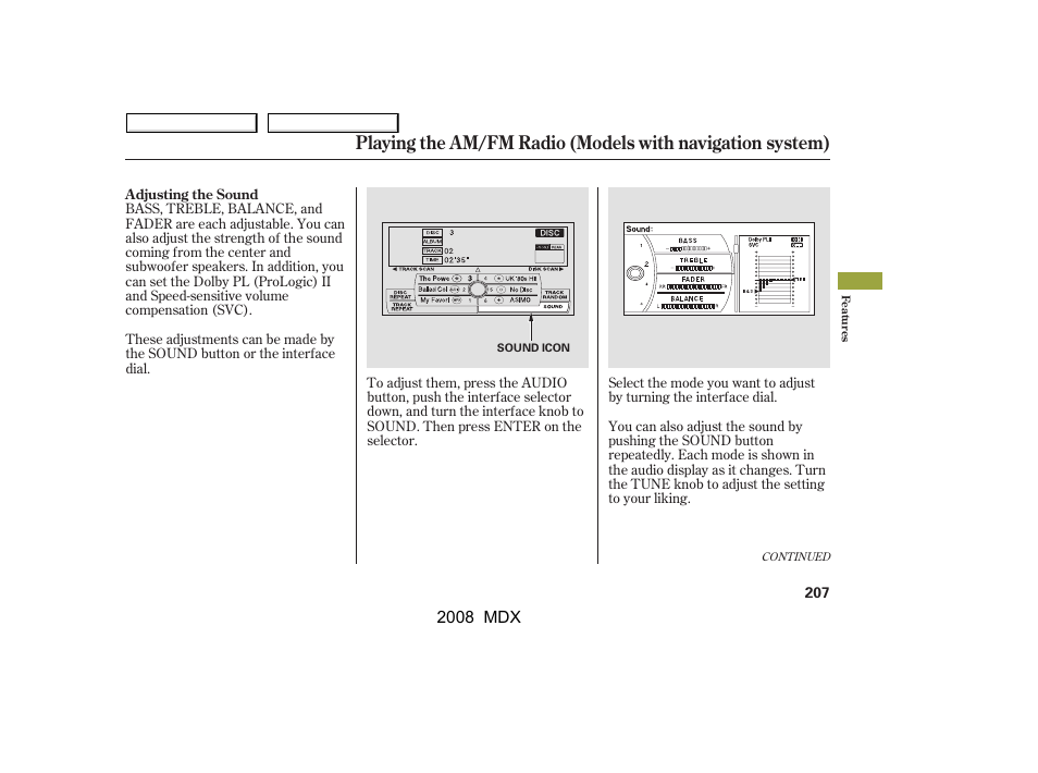 Acura 2008 MDX - Owner's Manual User Manual | Page 211 / 489