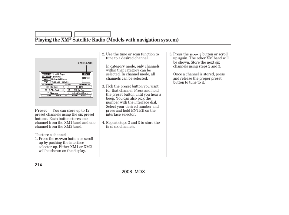 Acura 2008 MDX - Owner's Manual User Manual | Page 218 / 489