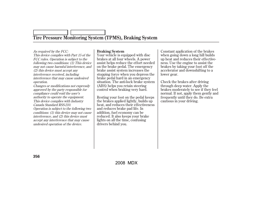 Acura 2008 MDX - Owner's Manual User Manual | Page 360 / 489