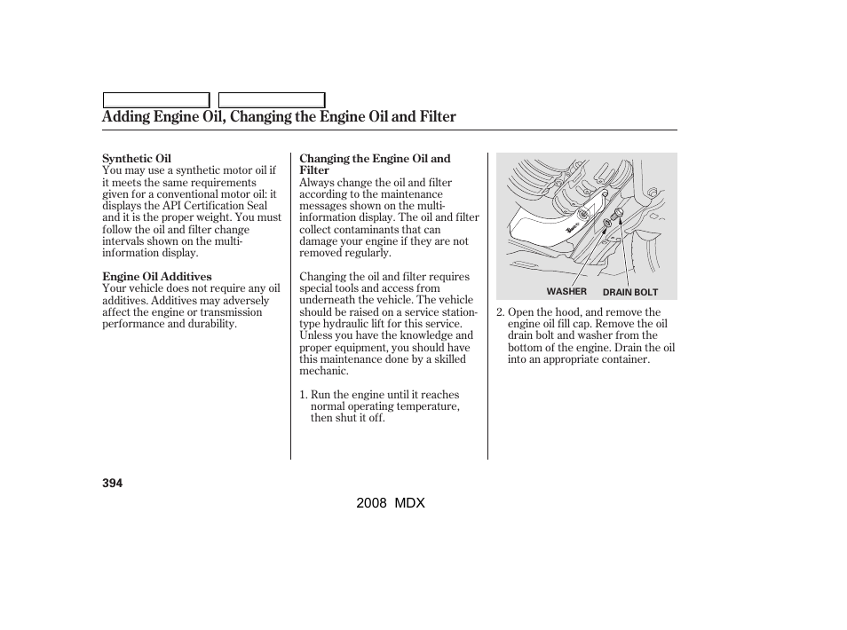 Acura 2008 MDX - Owner's Manual User Manual | Page 398 / 489